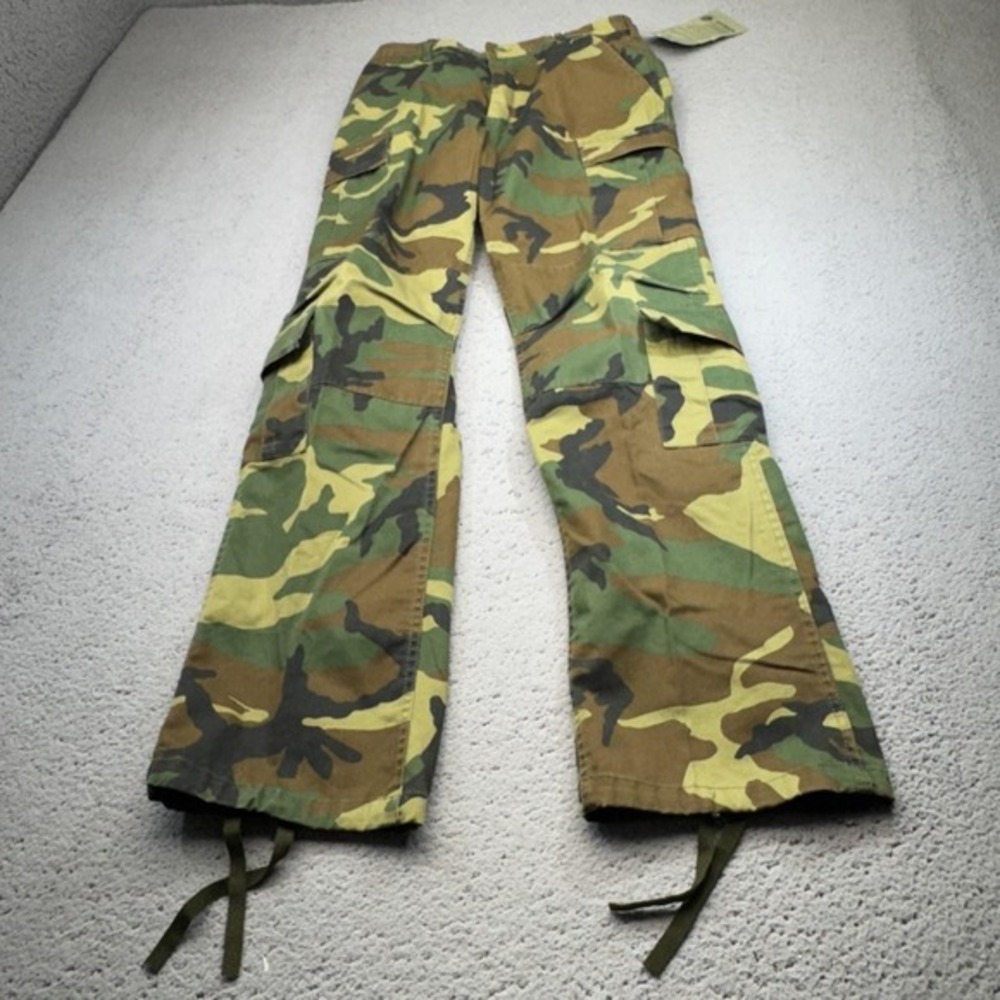 Rothco Paratrooper Cargo Pants Mens Small Regular Woodland‎ Camo 8 Pocket 2586